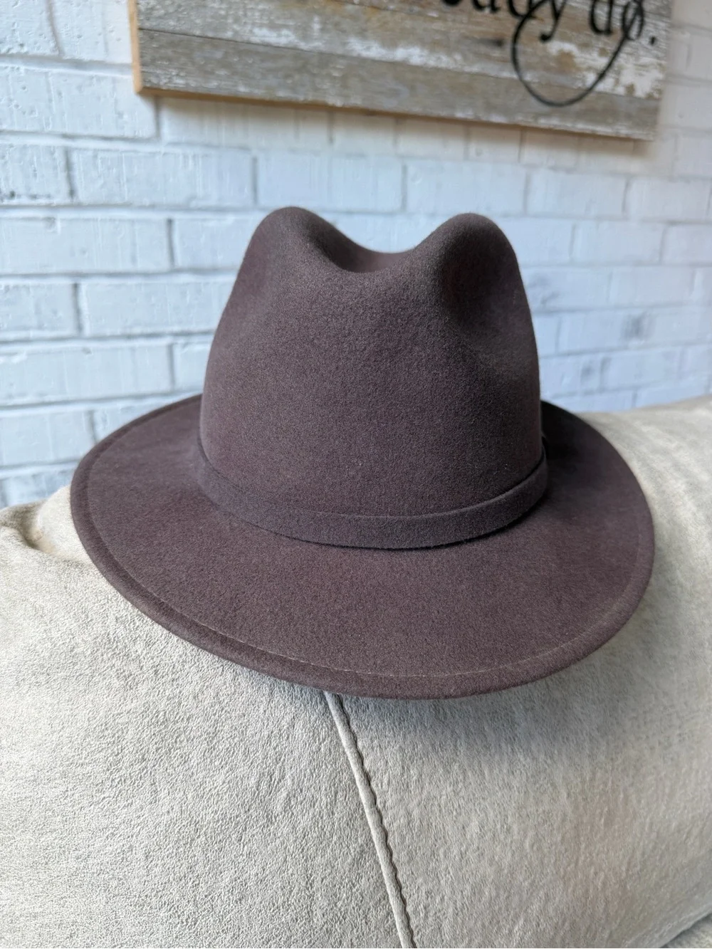 The Natural by Bollman 100% Wool Fedora • USA • Large. BR